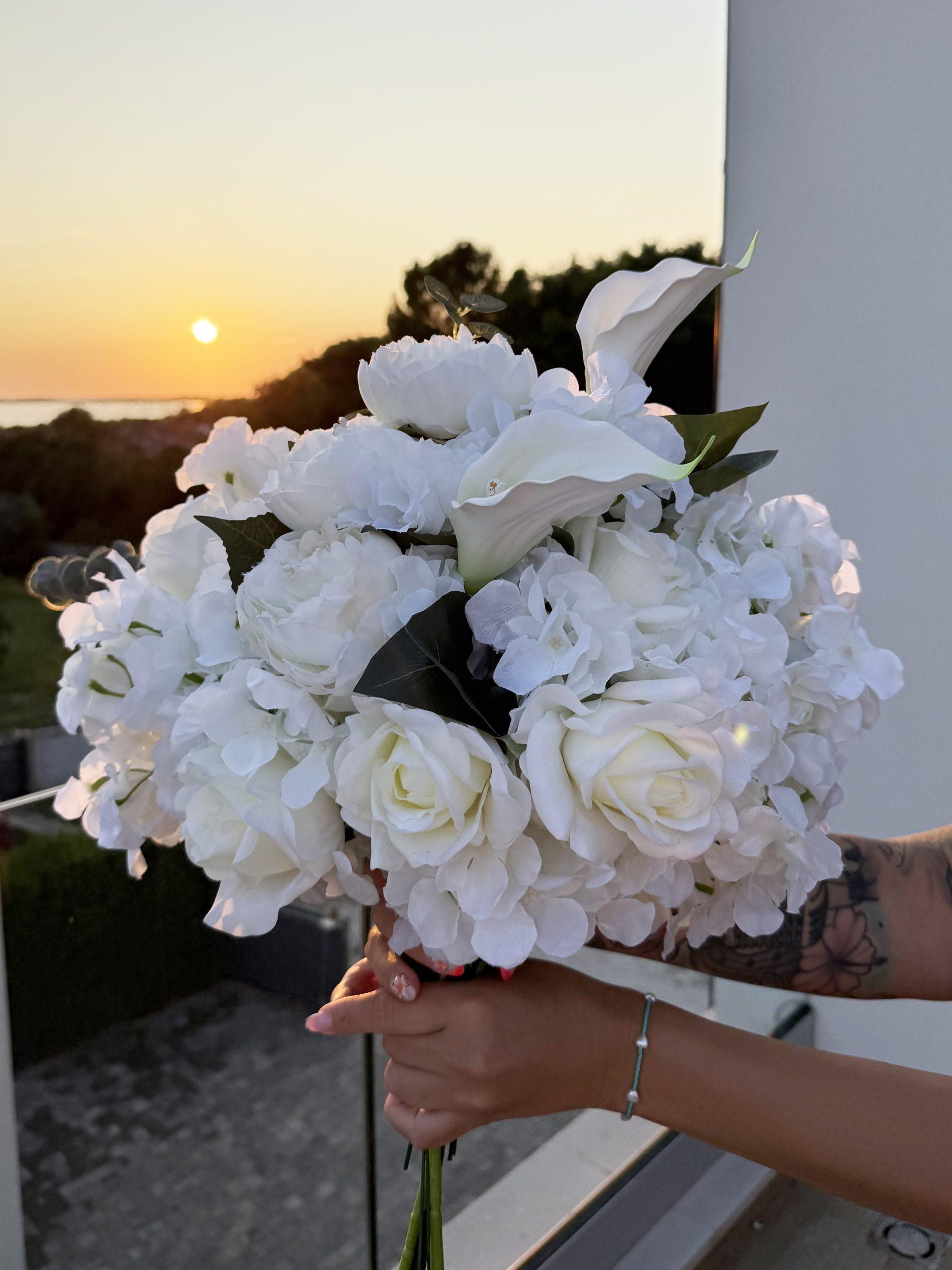 Fehér csokor közelkép